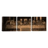 Vault W Artwork The Last Supper IV by Leonardo da Vinci 3 Piece Painting Print on Wrapped Canvas Set Canvas, in Brown | Wayfair 1354PANd-3PC6-48x16