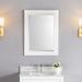 Wade Logan® Bernharda Modern & Contemporary Beveled Bathroom/Vanity Mirror Metal in White | 32 H x 28 W x 1.6 D in | Wayfair