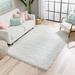 White 63 x 2.8 in Area Rug - Well Woven Kuki Chie Glam Solid Ultra-Soft Shag Rug Polyester | 63 W x 2.8 D in | Wayfair KU-11-5