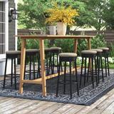 Three Posts™ Coggeshall Swivel Patio Bar Stool w/ Cushion in Brown | 30 H x 17 W x 17 D in | Wayfair 4A38EF80D50E47D091F38F251AEB5DFC