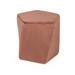 Everly Quinn Solid Wood Accent Stool Wood/Upholstered/Velvet in Red/Pink/Brown | 15.5 H x 16.75 W x 16.75 D in | Wayfair