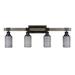 Millwood Pines Tacoma 4-Light Bath Bar, Metal in Gray | 11.75 H x 35.5 W x 6 D in | Wayfair 86E5574DA99B4DDCABDA123FC476EB28