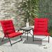 Arlmont & Co. Shoshana Reclining Zero Gravity Chair Set w/ Cushion Metal in Red/Orange | 36.6 H x 26.8 W x 29.1 D in | Wayfair