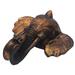 Bungalow Rose Glorious Elephant Wood Sculpture Wall Décor in Gray/Yellow | 9.75 H x 10.25 W x 3.9 D in | Wayfair 644871EC8CD7442A84DF9F9E3BCCE3AA