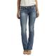 Silver Jeans Co. Damen Tuesday Low Rise Slim Bootcut Jeans, Mittlere Indigo-Waschung, 32W x 31L