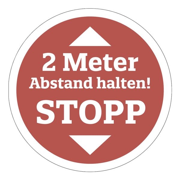 Marahrens Bodenaufkleber »Abstand halten« Ø 40 cm signalrot rot Image