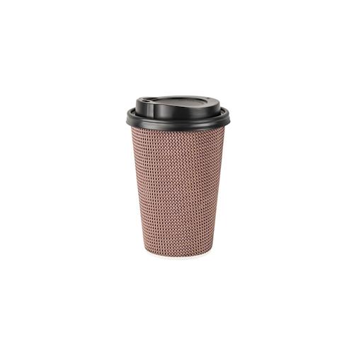 100x Premium Doppelwand Kaffeebecher CoffeeToGo mit Trinkdeckel 400/510ml