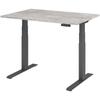 HAMMERBACHER Schreibtisch »Upper Desk« 120 cm breit und elektrisch höhenverstellbar bis 129 c grau, 120x129x80 cm