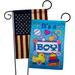 Breeze Decor Baby Boy 2-Sided Polyester 19 x 13 in. Garden Flag in Blue/Brown | 18.5 H x 13 W in | Wayfair BD-FY-GP-115069-IP-BOAA-D-IM09-BD