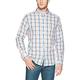 Nautica Herren Wrinkle Resistant Long Sleeve Front Shirt Button Down Hemd, Guava Punch, Mittel