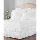 Belles & Whistles 3-Tiered Ruffle 15" Drop Bed Skirt by Levinsohn Textiles in White (Size QUEEN)