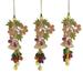 The Holiday Aisle® Embroidered Beaded Hanging Figurine Ornament Set of 3 Fabric in Green/Orange/Yellow | 9.8 H x 3.1 W x 1.6 D in | Wayfair 215662