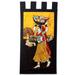 Bungalow Rose Fresh Vegetable Vendor by Siddique Batik Wall Hanging Cotton in Black/Orange/Yellow | 36 H x 18.25 W in | Wayfair