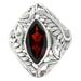 Joyous Jungle,'Hand Made Sterling Silver and Garnet Ring'