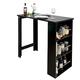 SoBuy® FWT17-SCH, Kitchen Dining Table, Bar Table Coffee Table with 3-Tier Storage Rack, Black