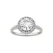 Charles & Colvard 3/4 Ct. T.w. Lab Created Moissanite Halo Engagement Ring In 14K White Gold, 9