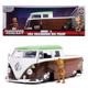 Jada Toys 253225013 Other License Marvel, 1963 Bus Pickup, Spielzeugauto, Türen, Kofferraum, Motorhaube zum Öffnen, inkl. Die-cast Groot Figur, Maßstab 1:24, braun