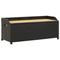 vidaXL Garden Storage Bench 120 cm Poly Rattan Black