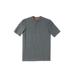 Men's Big & Tall Boulder Creek® Heavyweight Short-Sleeve Henley Shirt by Boulder Creek in Steel (Size 2XL)