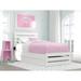 Harriet Bee Jaqson Solid Wood Platform Bed Wood in White | 41.375 H x 40.25 W x 76 D in | Wayfair 36313C2FA18D4CEA946BFD0ECC3E44BD