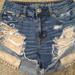 American Eagle Outfitters Shorts | American Eagle High Rise Festival Shorts | Color: Blue/Cream | Size: 0