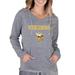 Women's Concepts Sport Gray Minnesota Vikings Mainstream Hooded Long Sleeve V-Neck Top