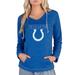 Women's Concepts Sport Royal Indianapolis Colts Mainstream Hooded Long Sleeve V-Neck Top