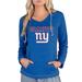 Women's Concepts Sport Royal New York Giants Mainstream Hooded Long Sleeve V-Neck Top