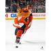 Gritty Philadelphia Flyers Unsigned Orange Jersey Skating Photograph