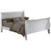 Glory Furniture Louis Phillipe Sleigh Bed Wood in White | 44 H x 79 W x 90 D in | Wayfair G3190A-KB