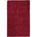 Frederika 4' x 10' Shag Shag Plush Solid Wool Dark Red Runner - Hauteloom