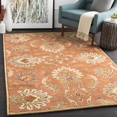 Chesterton 8' x 11' Traditional Wool Olive/Taupe/Dark Brown/Dusty Sage/Orange/Rust/Terracotta/Brick Red/Rust/Medium Gray/DustySage/Medium Gray Area Rug - Boutique Rugs