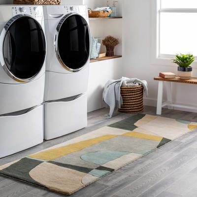 Sneedville 2' x 3' Modern Wool Olive/Medium Gray/Black/Beige/Charcoal/Dusty Sage/DustySage/MediumGray/Medium Gray Area Rug - Boutique Rugs