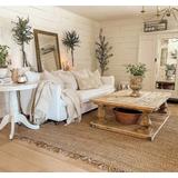 Oaks 9' x 13' Cottage Jute Beige Area Rug - Hauteloom