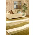 Alanreed 8' x 11' Modern Contemporary Abstract Wool Dark Brown/Sage Area Rug - Hauteloom