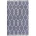 Notrees 9' x 13' Indoor / Outdoor Flat Weave Moroccan Trellis Denim/White Area Rug - Hauteloom