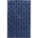 Westley 6' x 9' Solid & Border Updated Moroccan Trellis Wool Dark Blue/Navy Area Rug - Hauteloom