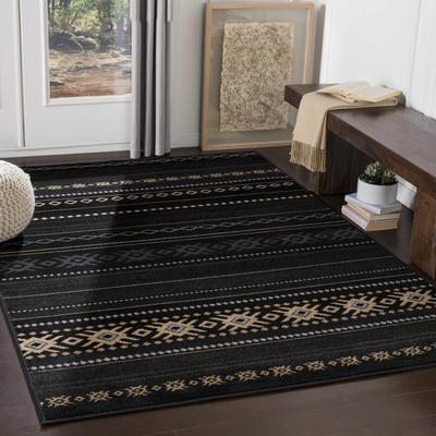 Fogertown 2'2" x 7'7" Rustic Black/Charcoal/Gray/Light Beige/Tan/Peach/LightBeige/Peach Runner - Boutique Rugs