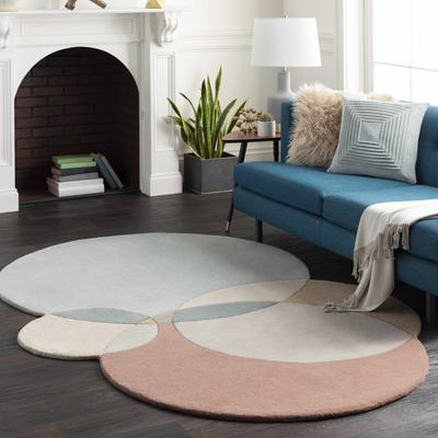 Simla 5' x 7'6" Modern Solid Stripes Wool Sage/Tan/Gray/Medium Brown/Medium Gray/Olive/Light Beige/Peach/LightBeige/MediumGray/MediumBrown/Peach/Medium Gray/Medium Brown Area Rug - Boutique Rugs