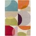 Battiest 2' x 3' Modern Wool Burnt Orange/Teal/Camel/Dark Brown/Dark Plum/Lavender/Olive/Plum/Red Area Rug - Hauteloom