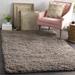 Wharton 2' x 3' Shag Shag Plush Solid NZ Wool Medium Gray Area Rug - Hauteloom