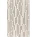 Comfrey 2' x 3' Modern Flat Weave Moroccan Stripes Wool Medium Gray/Ivory Area Rug - Hauteloom