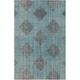 Presidio 3'6" x 5'6" Medallions and Damask Handmade Updated Moroccan Wool Emerald/Black/Light Green Area Rug - Hauteloom