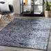 Costigan 7'10" x 10'2" Traditional Navy/White/Charcoal/Light Gray/Blue Area Rug - Hauteloom