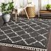 Ayden 7'10" x 10'3" Bohemian/ Moroccan Farmhouse Trellis Charcoal/Light Beige/Peach Area Rug - Hauteloom