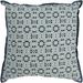 Toowong 18" Square Modern Cotton Cream/Navy/Pale Blue/Ink Blue/Teal Throw Pillow - Hauteloom