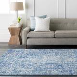 Thousandsticks 2'7" x 7'3" Traditional Teal/Light Beige/Navy/Peach Runner - Hauteloom