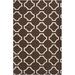 Sulligent 3'6" x 5'6" Transitional Flat Weave Moroccan Wool Dark Brown/Light Beige/Peach Area Rug - Hauteloom