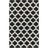 Fleetville 8' x 11' Transitional Flat Weave Moroccan Trellis Wool Black/Ivory Area Rug - Hauteloom