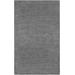 Sully 3'6" x 5'6" Solid & Border Handmade Solid Stripes Charcoal Area Rug - Hauteloom